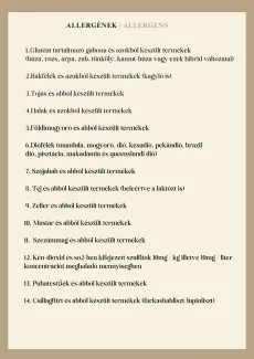 Allergének / Allergens