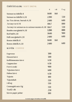 Üdítő,kávé - soft drinks, coffee