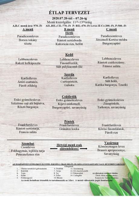 Heti menü 2020/30.hét