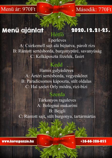 Heti menü 2020/52.hét