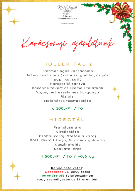 Karácsonyi menüsor 2