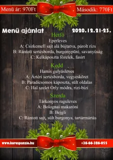 Heti menü 2020/52.hét