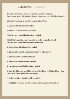Allergének / Allergens